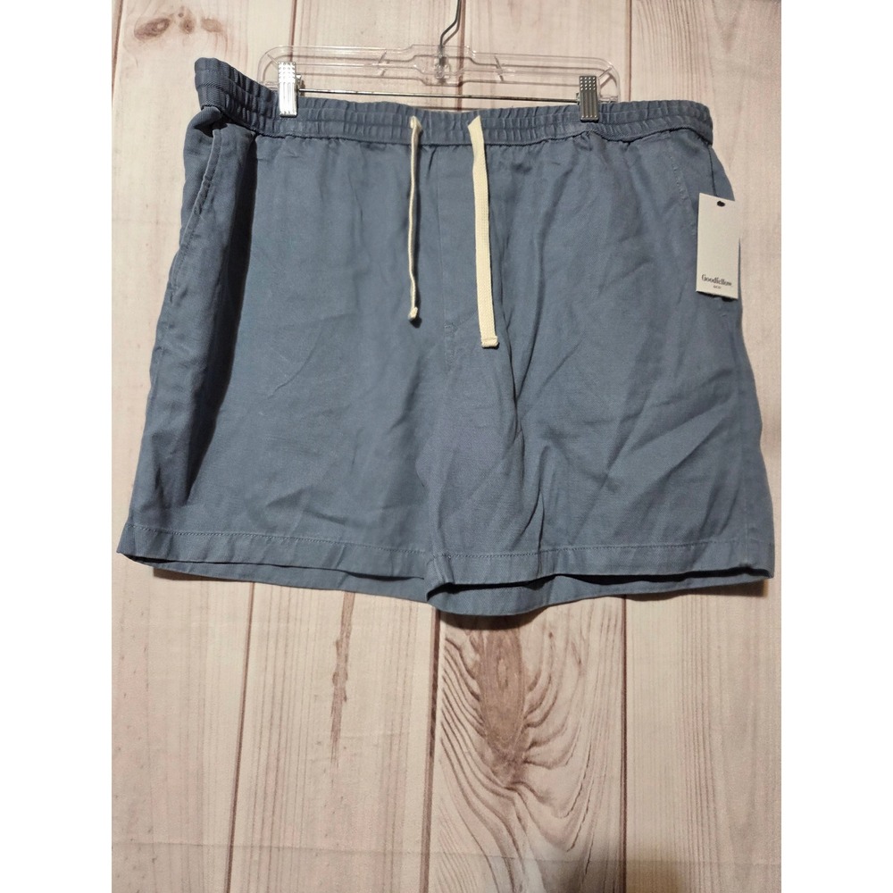 Goodfellow & Co Mens Vintage Pull-On Shorts Blue Grey XL 7" Inseam NWT